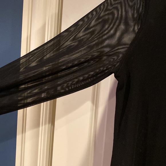 0X (XL) black sheer cowl neck blouse - NWT - Picture 2 of 6